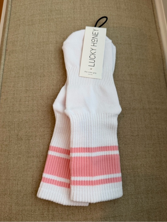 Lucky Honey Accessories - Lucky Honey Women’s The Crew Stripe Grip Pilates Socks
